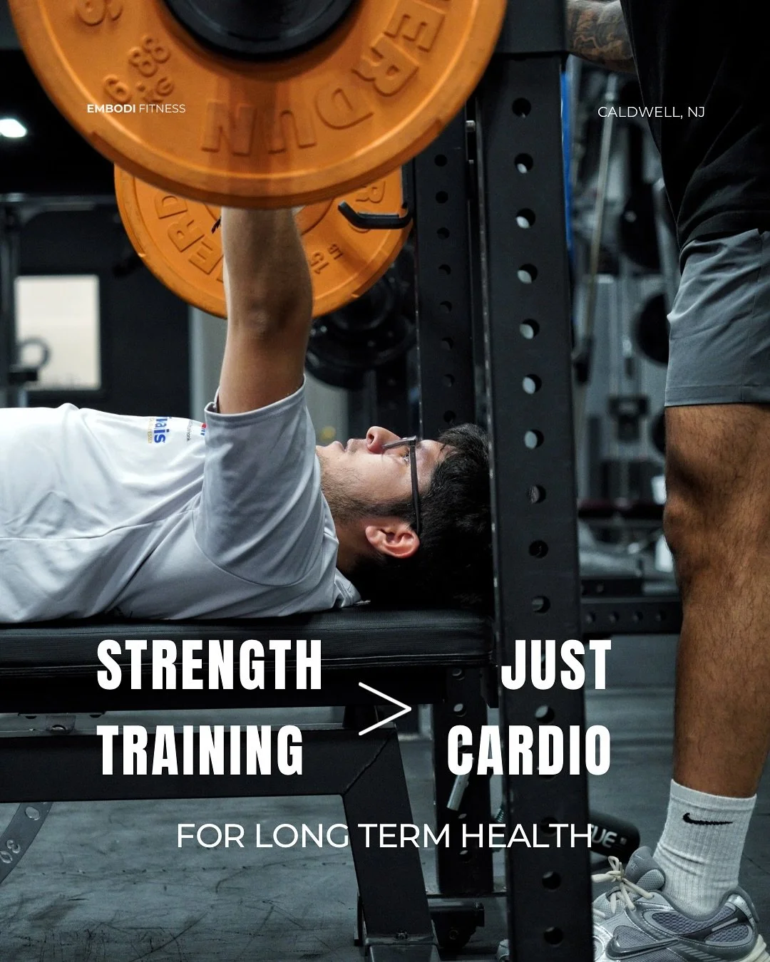 Cardio burns energy. Strength builds the body you live in.

When you lift &mdash; you
✔️ Protect your bones
✔️ Boost your metabolism
✔️ Increase your longevity

Science backs this. EMBODI lives this.

Train with purpose. Progress with clarity.
