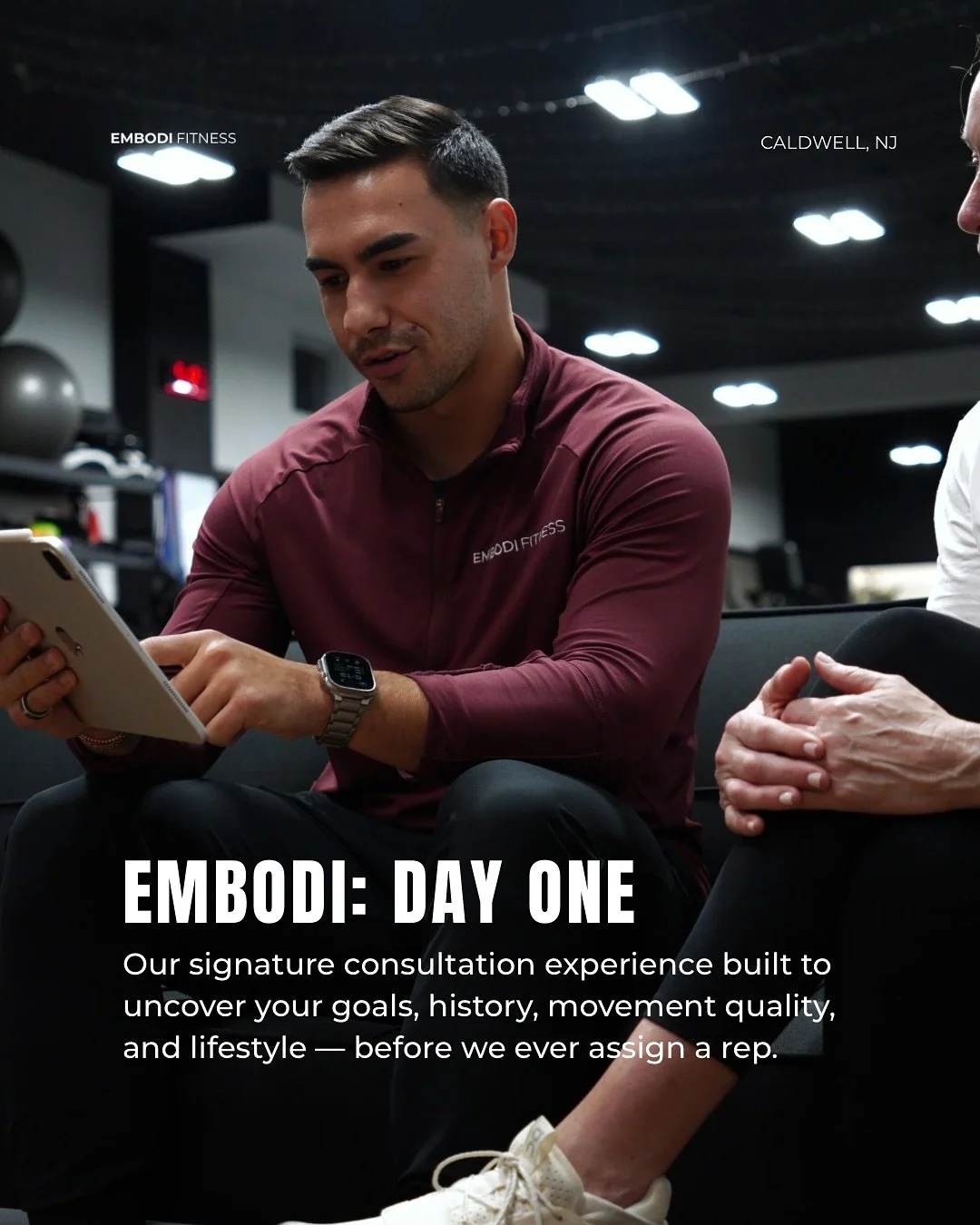 Your first session isn&rsquo;t a workout. It&rsquo;s a blueprint.

Day One is our signature consultation &mdash; a full breakdown of your goals, your movement, and your baseline metrics.

It&rsquo;s how we tailor the right program for you, whether yo