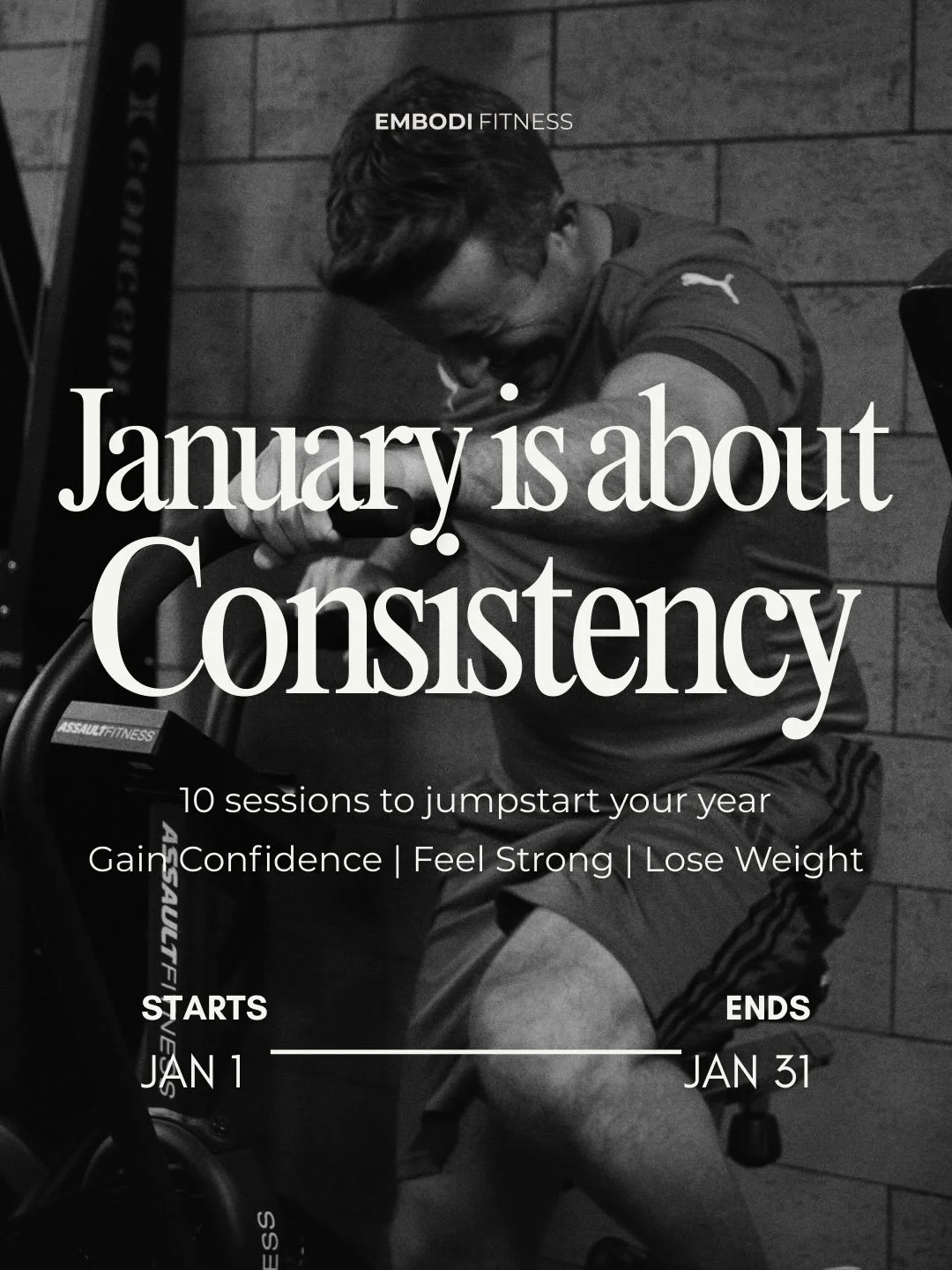 January is about Consistency. 
Don&rsquo;t wait to &ldquo;feel ready&rdquo;. Participate in our January consistency challenge!

10 SPT SESSIONS 
Offer valid in January ONLY
Sessions expire 2 months after purchase 
Non-transferable

GET STARTED 
&bull