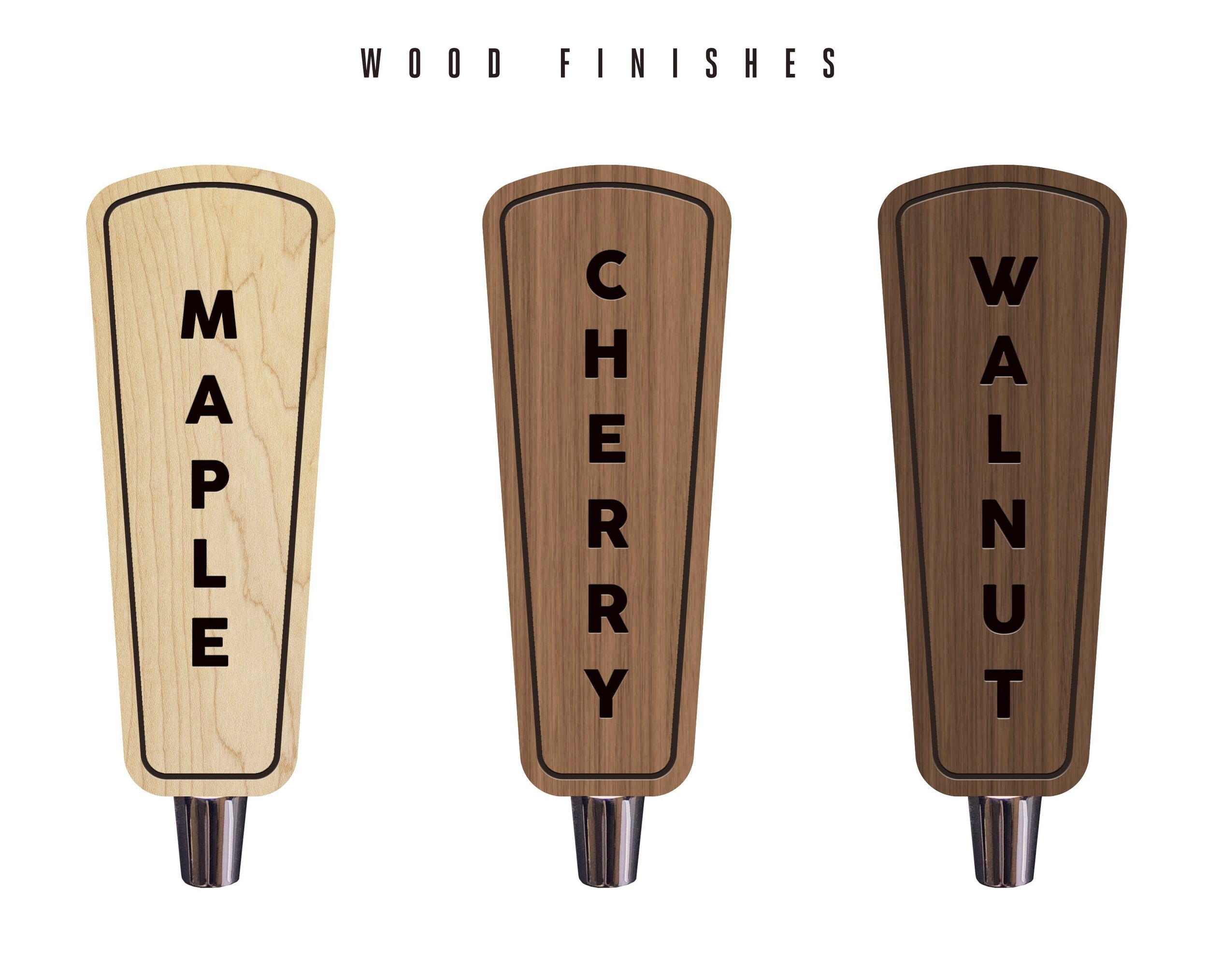 Custom Beer Tap with Several Wood finishes Maple Walnut Cherry