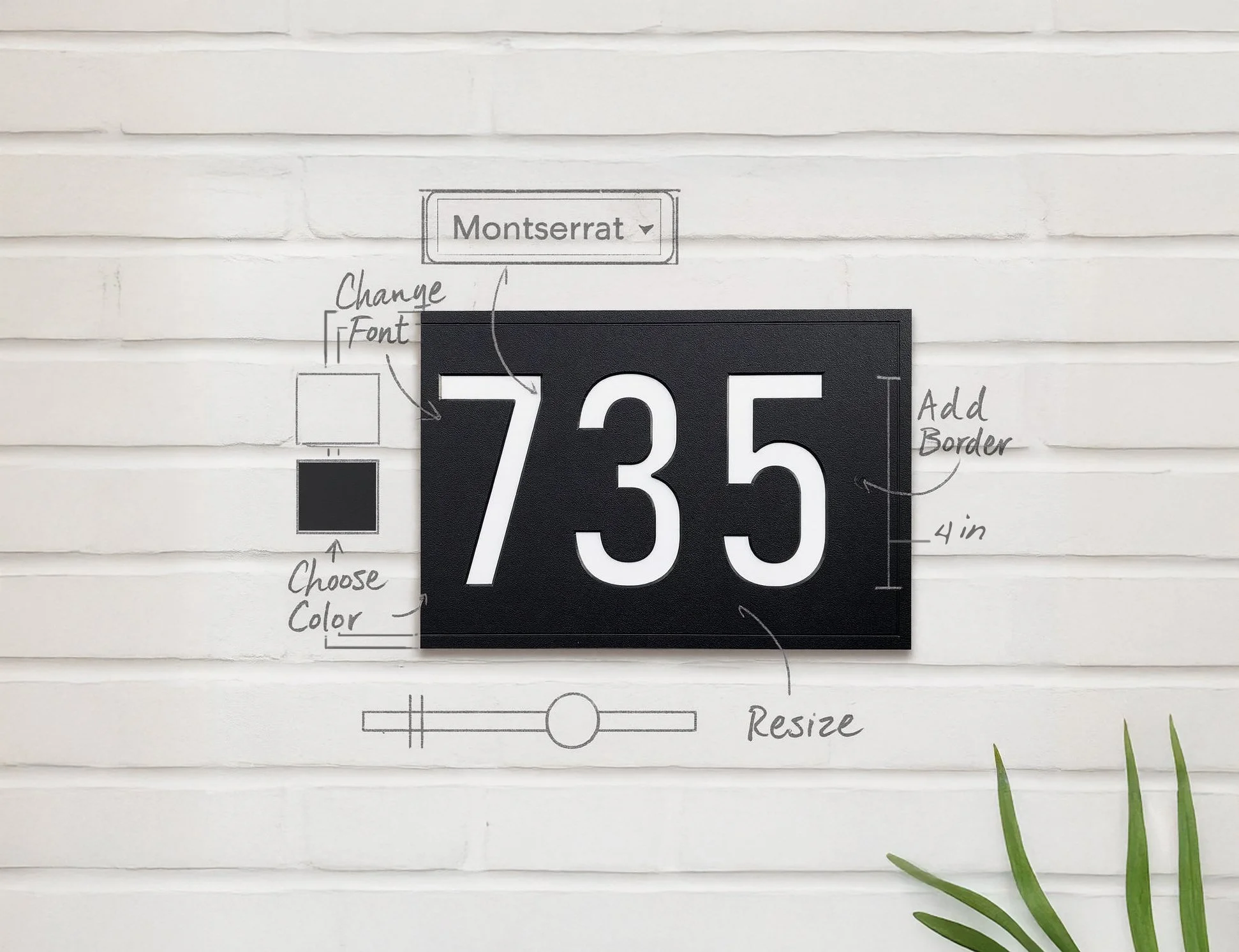 Design your address sign with our interactive design tool