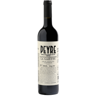 Glasflaska med rött vin, La Nazette från Domain de Peyre