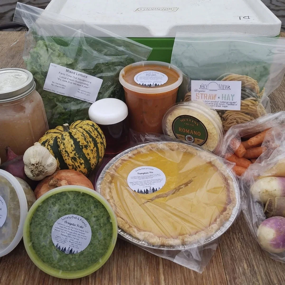 Examples of products that be included in the CSA box