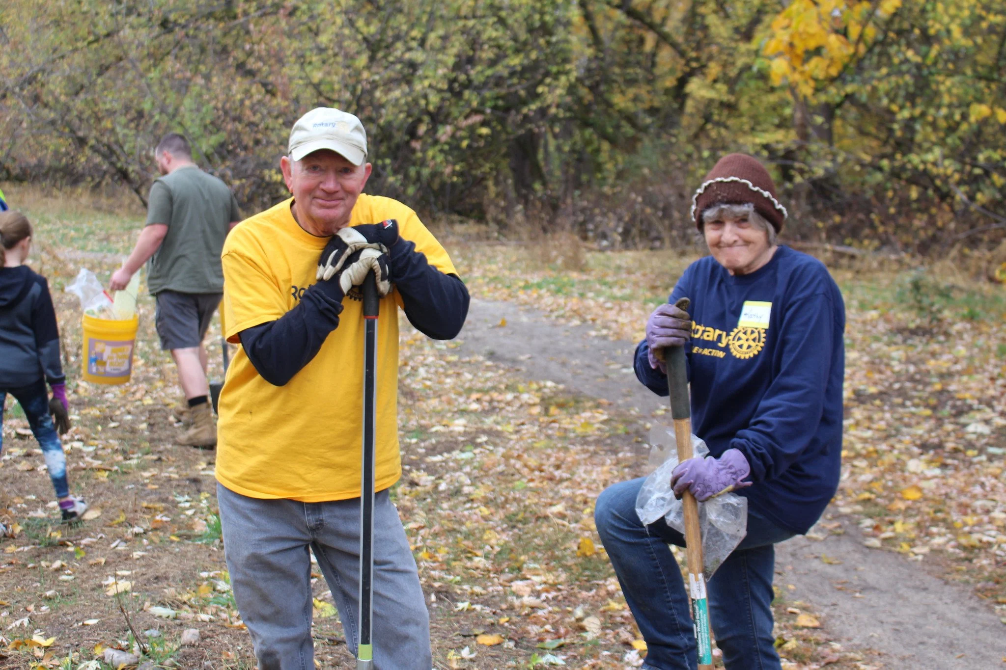Two of our dedicated WPP volunteers taking a breather between plantings!