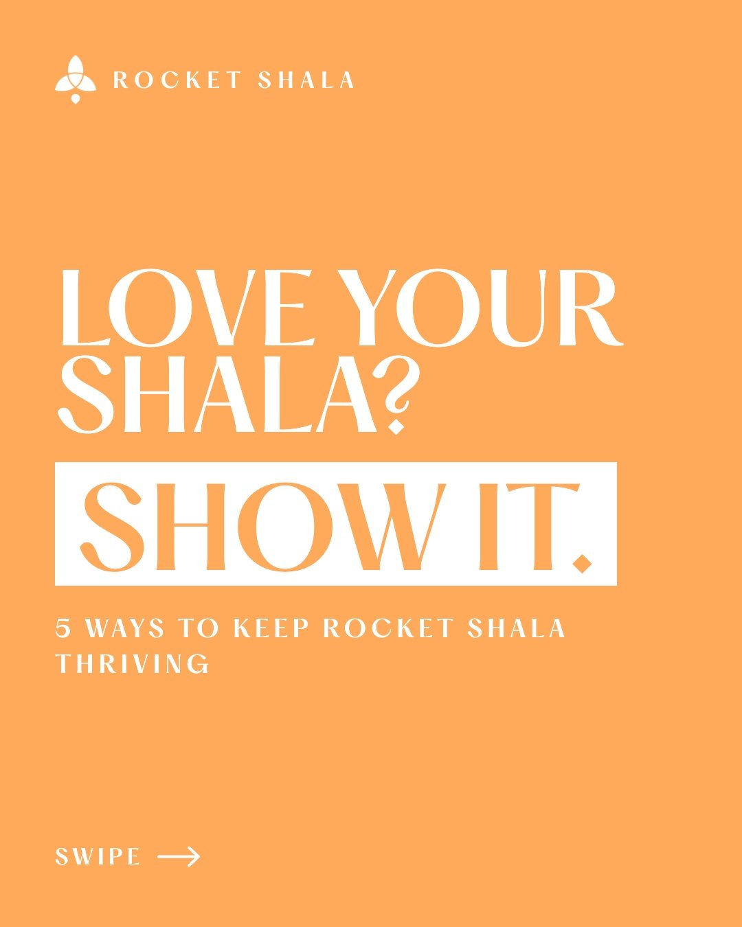 Love your shala? Show it. 🧡

A small studio like ours doesn&rsquo;t run on good vibes alone. It runs on you: the people who roll out their mats week after week and make this place what it is.

Here are 5 simple ways to keep Rocket Shala thriving:

0