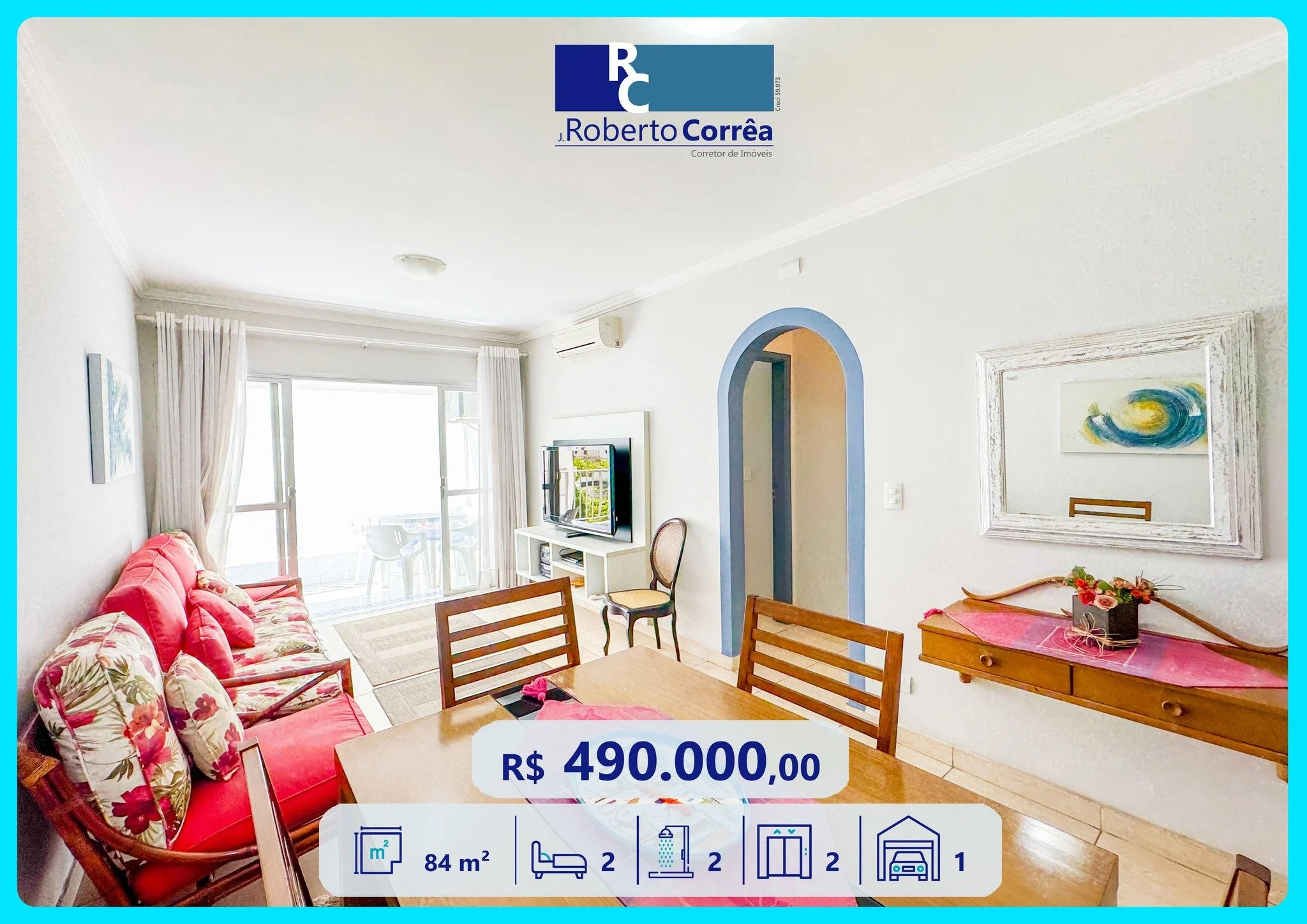 🏖️ Apartamento na Praia das Ast&uacute;rias &ndash; &Oacute;tima Localiza&ccedil;&atilde;o
📐 84 m&sup2; | 🚗 1 Vaga de Garagem
Ref.: 83275
🛏️ 2 Dormit&oacute;rios
🛋️ Sala com Varanda e Pequena Vista ao Mar
🍽️ Cozinha com Arm&aacute;rios Embutido