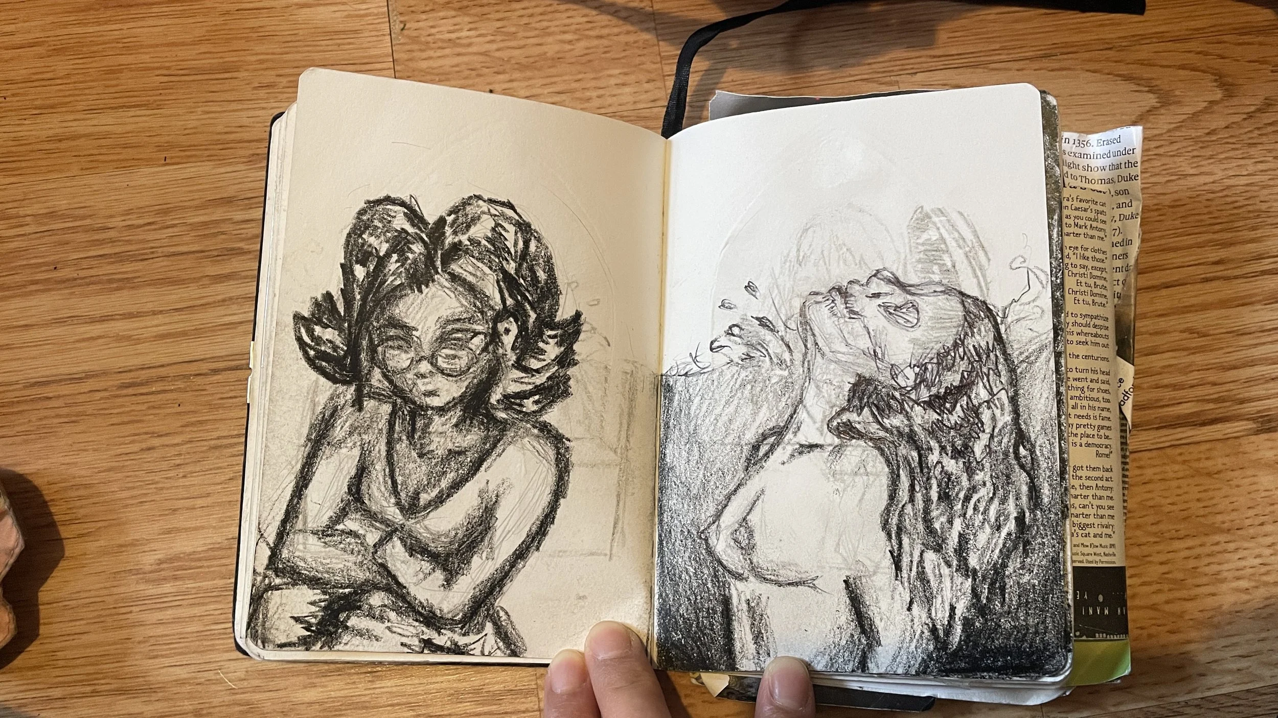 My Pocket Sketch Book 3: A self portrait 
