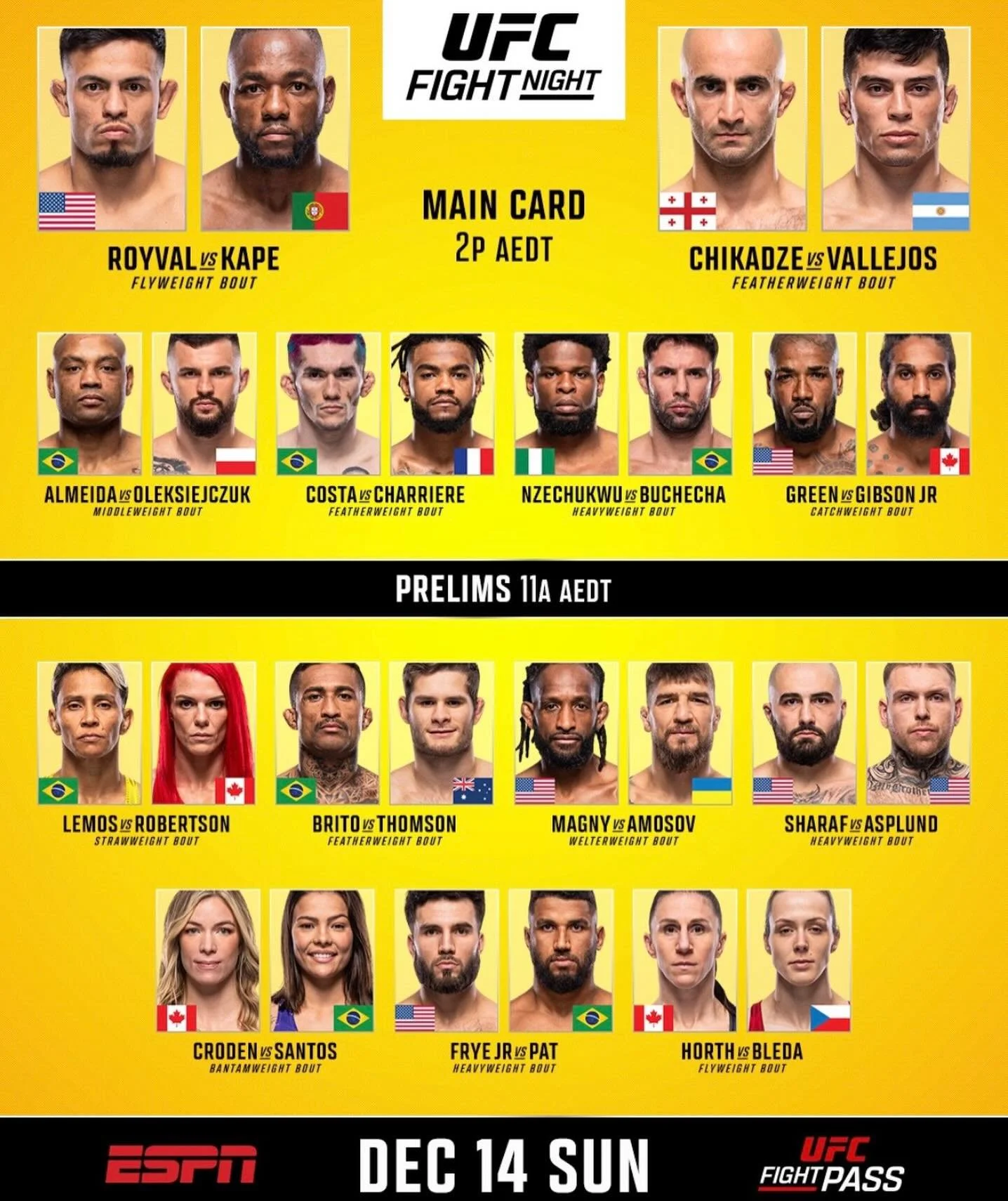 UFC fight night live here today 🥊