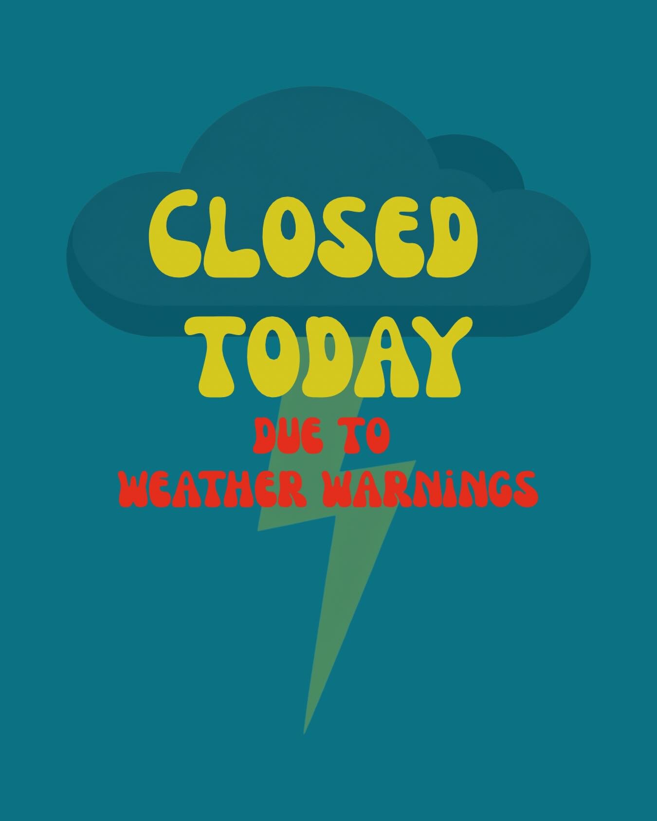 You know we don&rsquo;t like closing your hangouts&hellip;but we have to make the call to close today for the safety of our team and customers. Stay safe everyone and see you Monday when it&rsquo;s blown over!