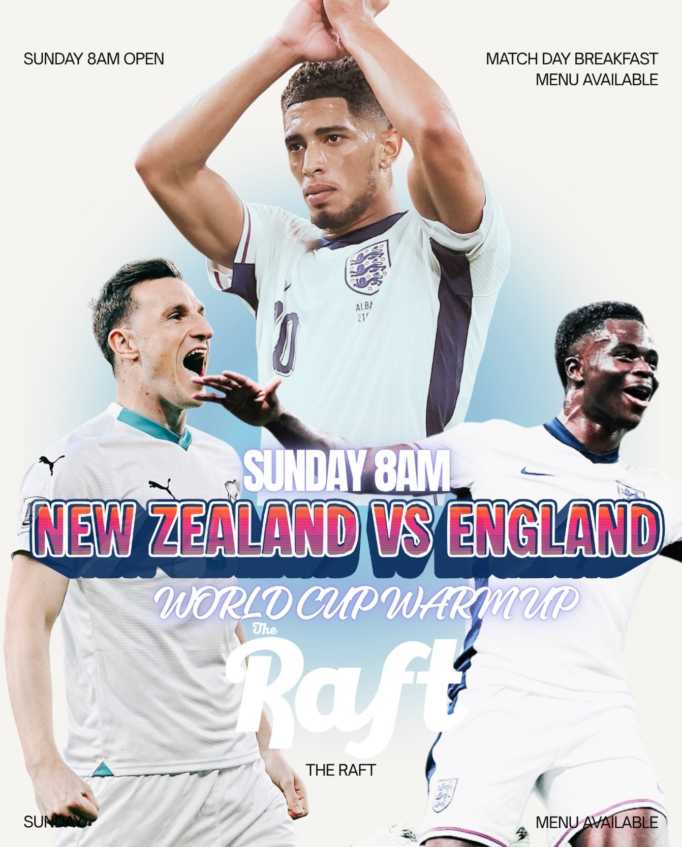 Big warm up game here Sunday 🏴󠁧󠁢󠁥󠁮󠁧󠁿🇳🇿