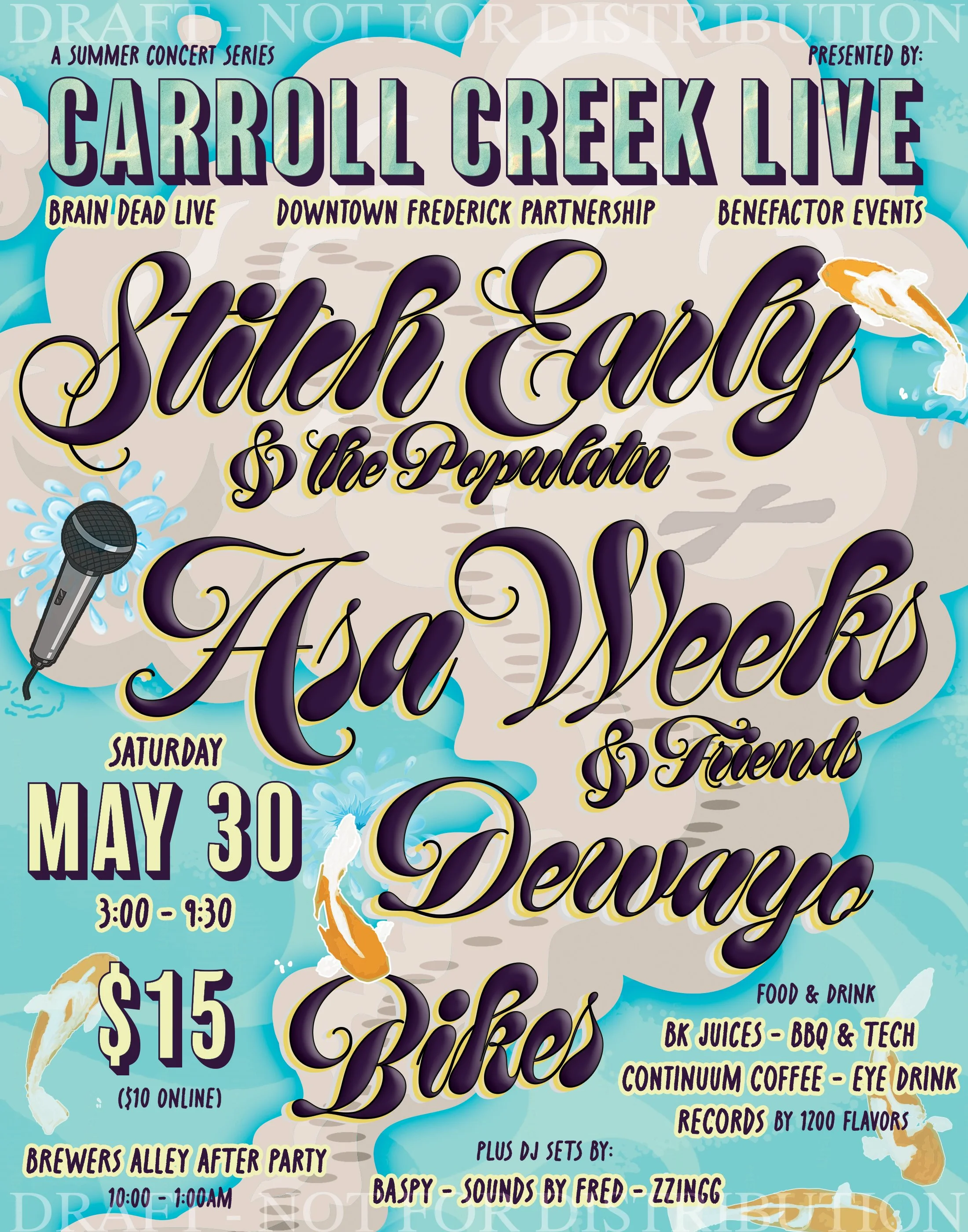 Carroll Creek Live w/ Stitch Early & The Populatn, Asa Weeks & Friends, Dewayo, and Bikes