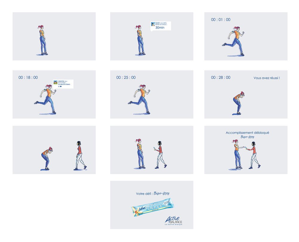 Storyboard for a small advert
