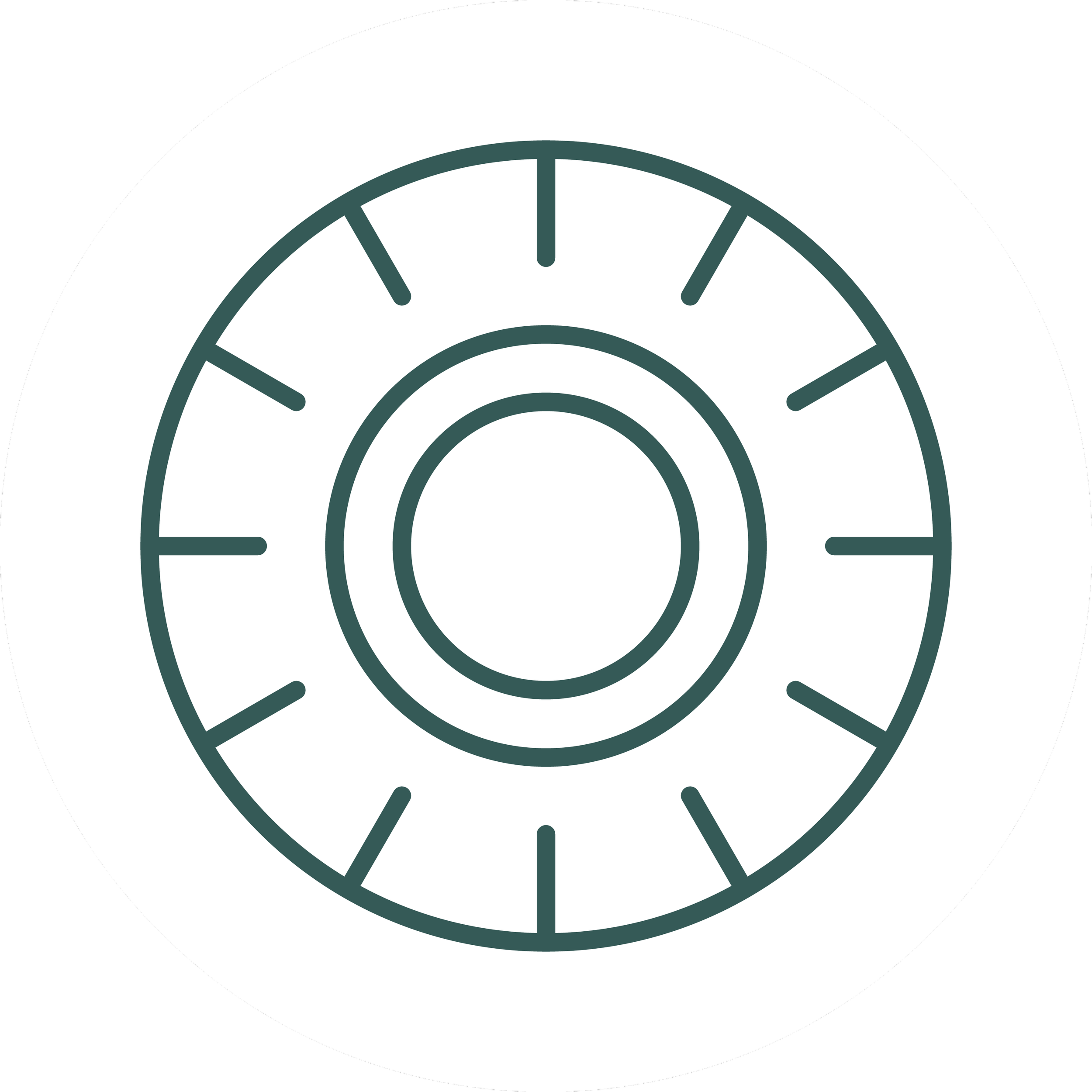 Solar energy icon representing utility-scale solar power as a generation option for tribal nations in high-sun regions