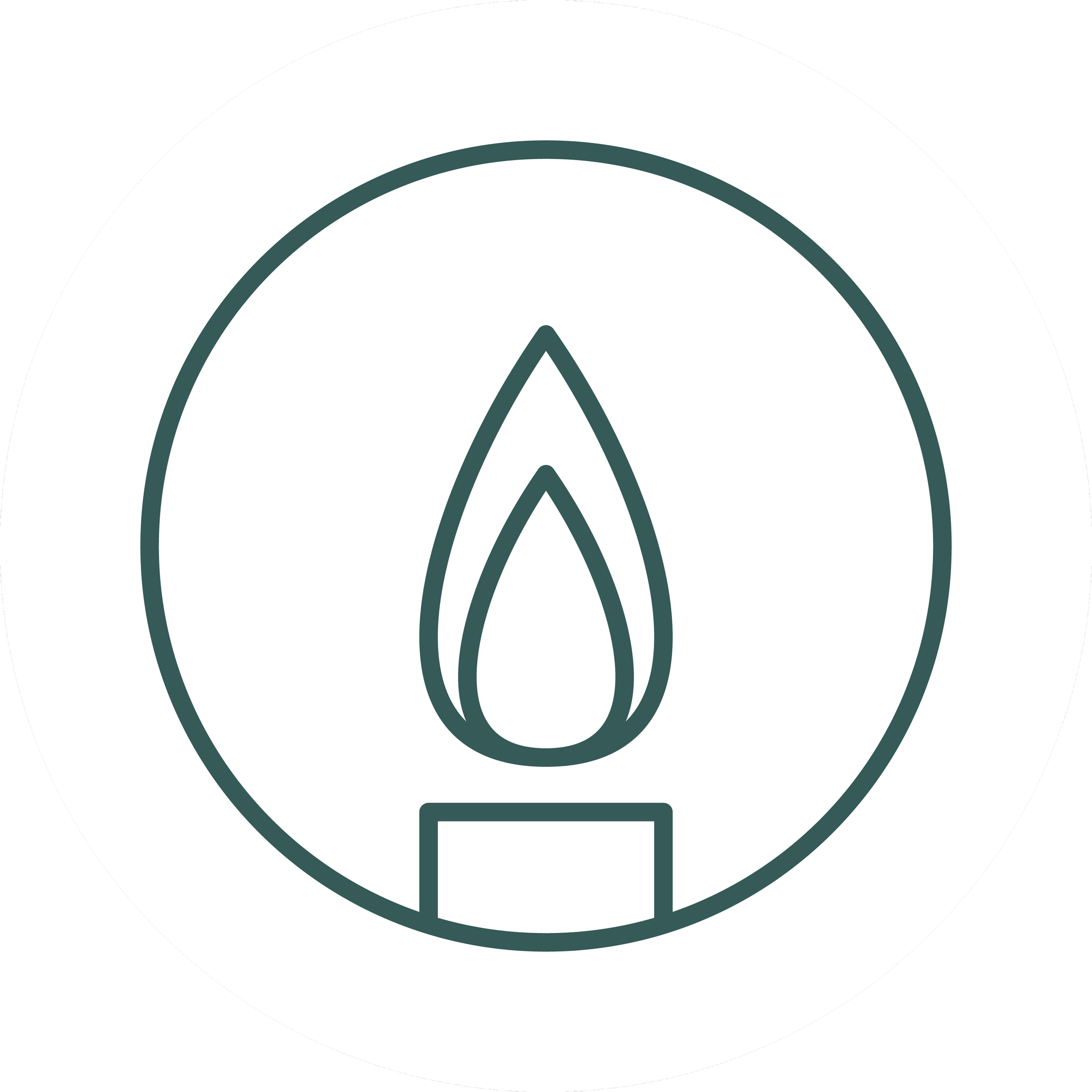 Natural gas flame icon representing utility-scale natural gas power generation as an energy development option for tribal nations