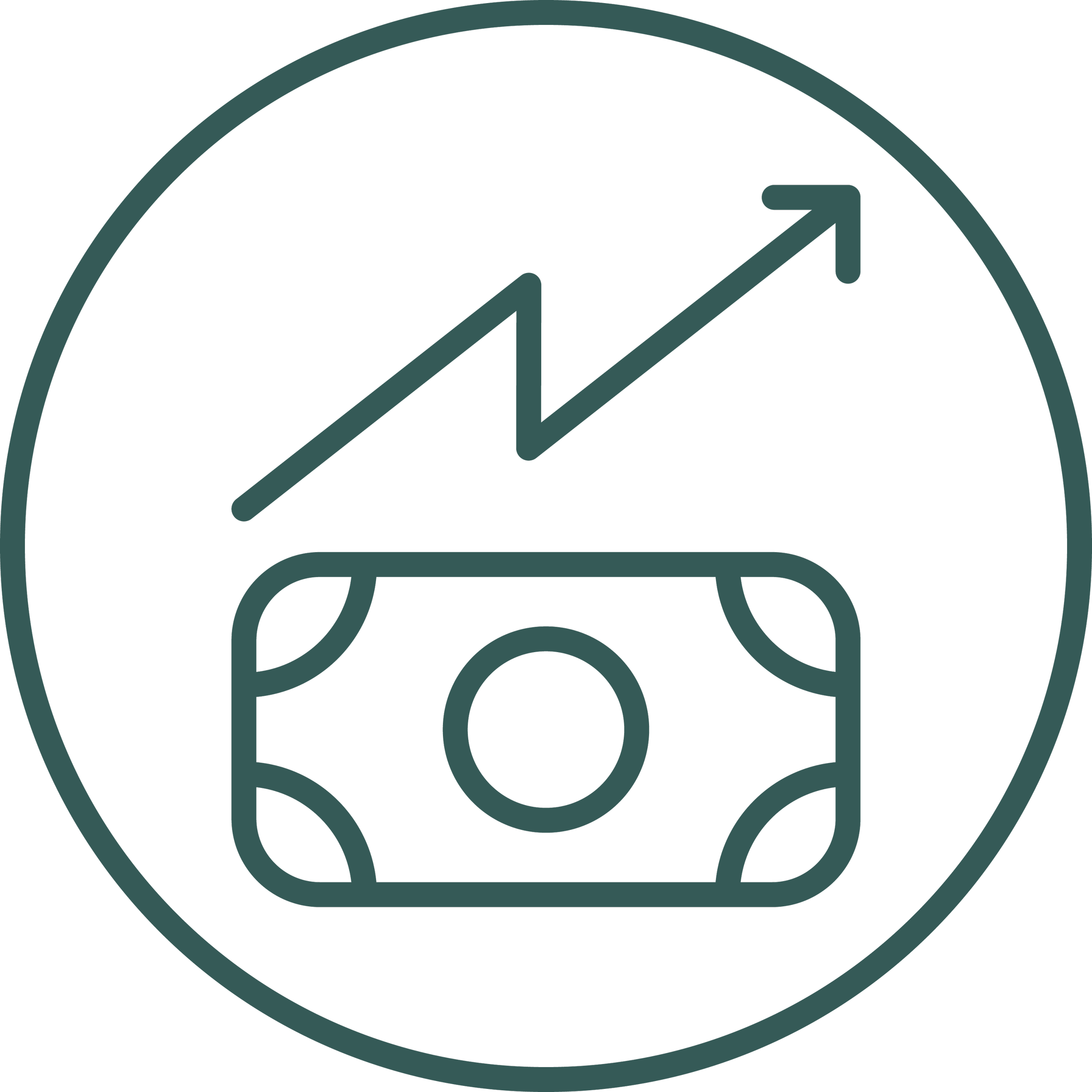 Economic growth icon representing revenue generation opportunities for tribal nations through retail power sales, data centers, and energy offtake agreements