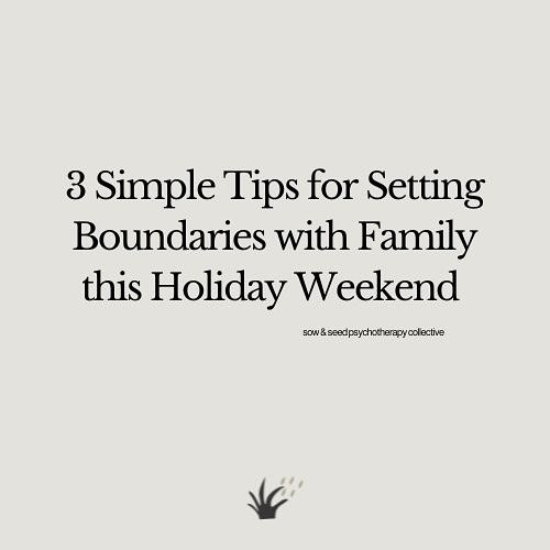 Family plans this weekend? Here&rsquo;s a few tips to set effective boundaries. 

You got this!! 🐰💐
#boundaries #communicationskills