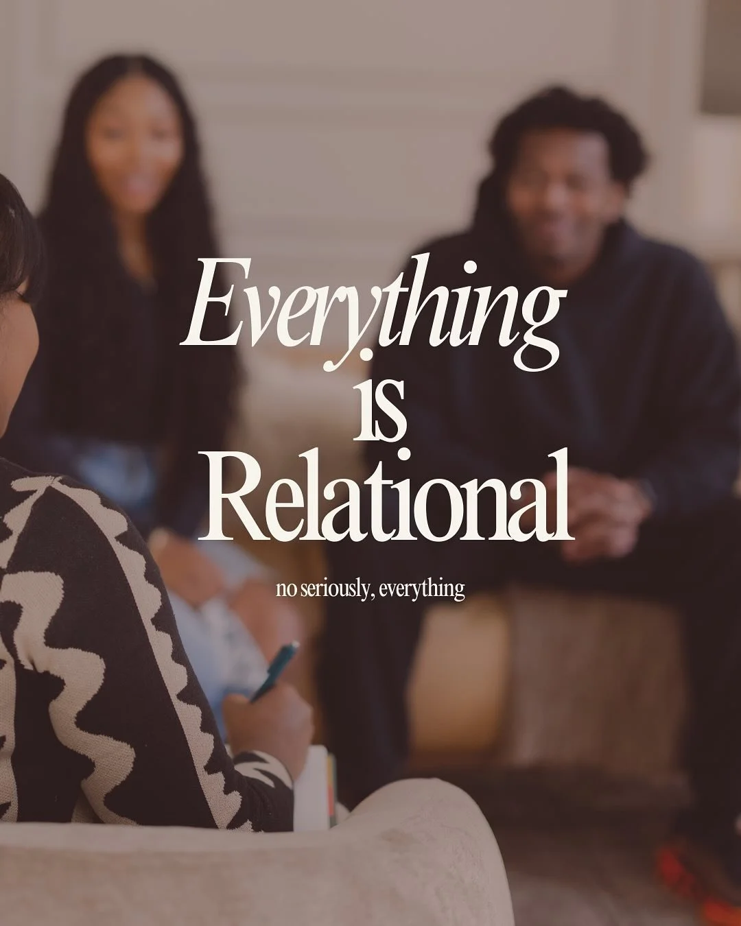 A common question I often hear..Relationship work? I&rsquo;m single! Here&rsquo;s the thing, everything and I mean EVERYTHING is relational. From our career choices, our gut reactions, the narratives we hold close, our survival patterns, the partners