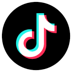 TikTok logo with black background