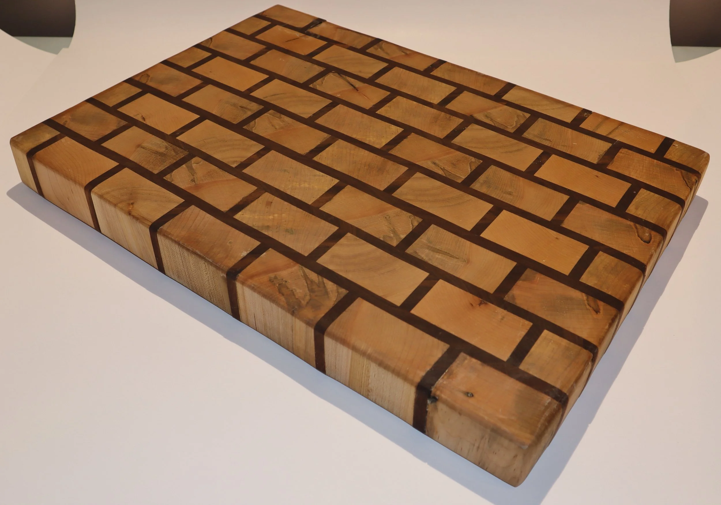 End Grain Brick Pattern Cutting Board