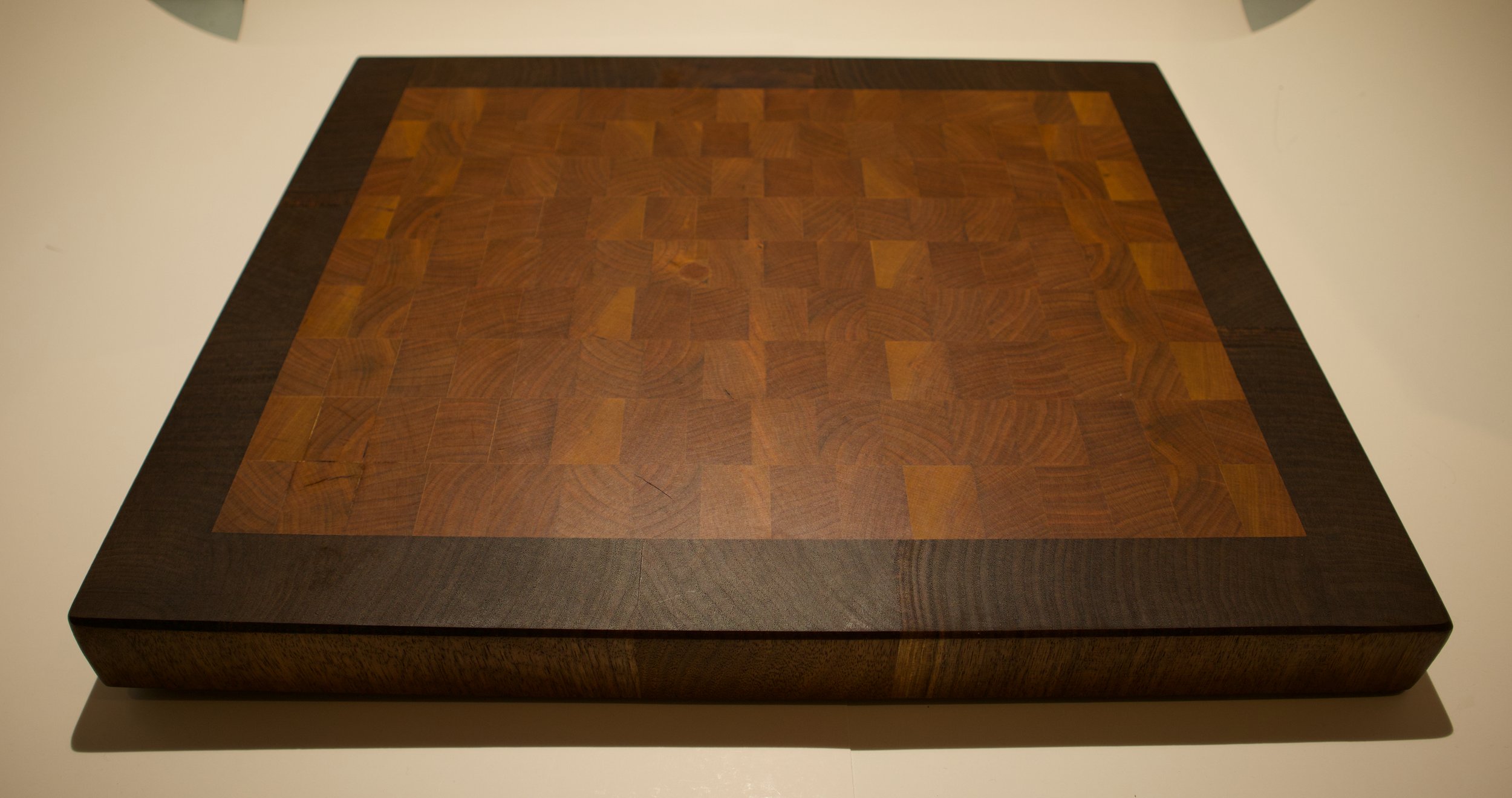 End Grain Cherry with Black Walnut Border