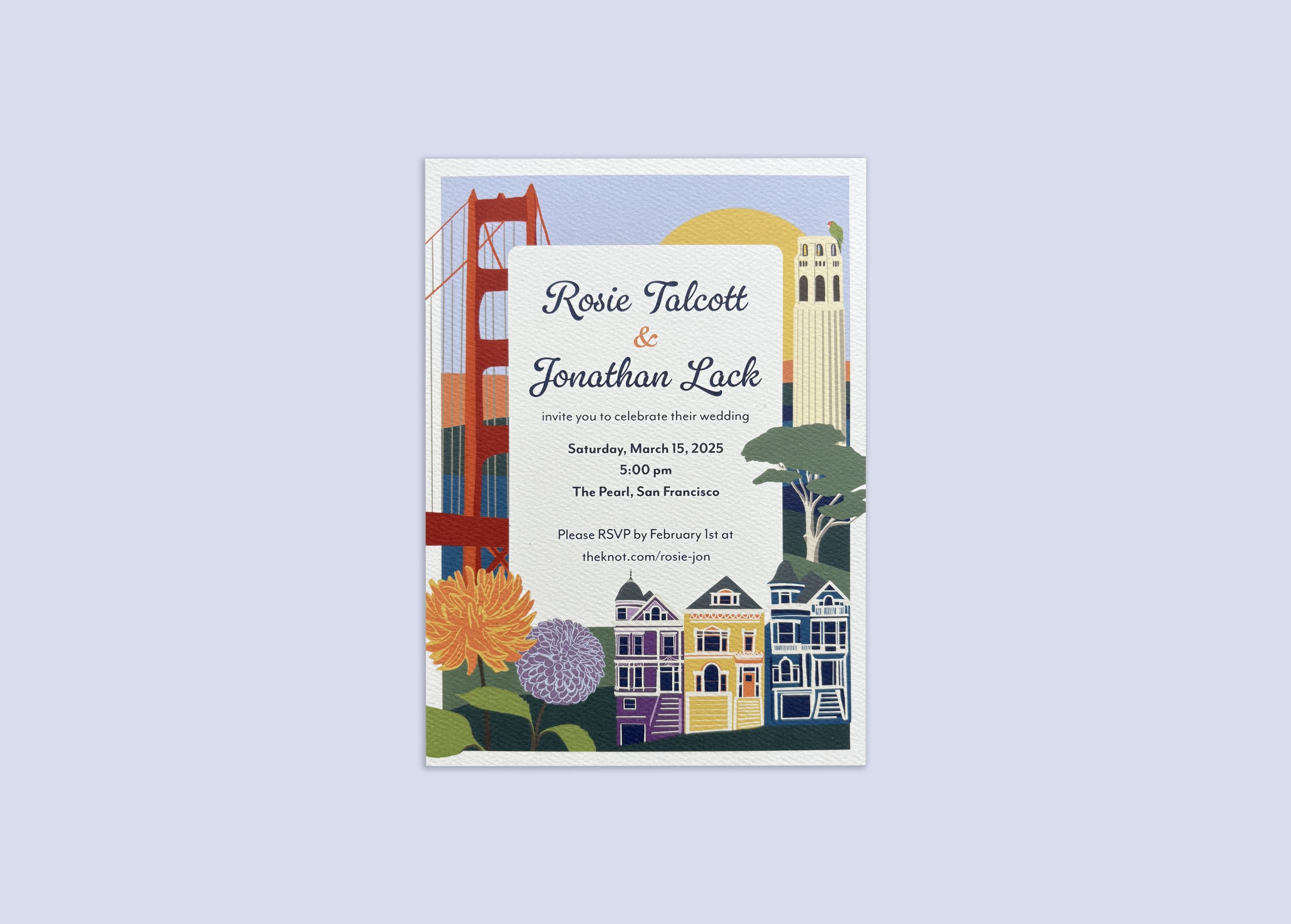 San Francisco Themed Wedding Invitation