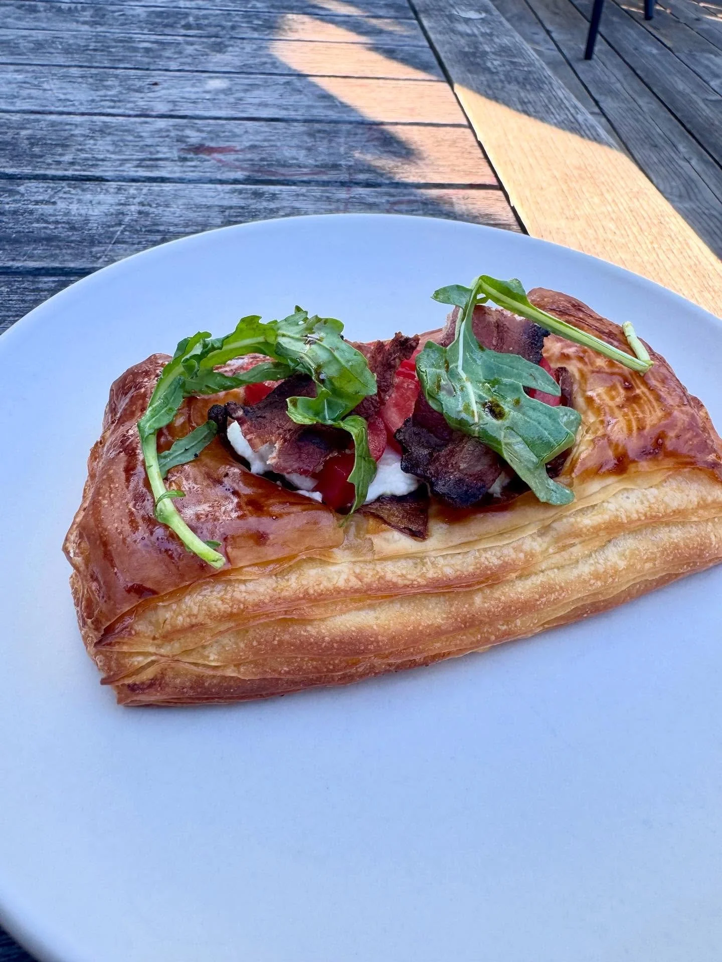 BLT danish this week! I looove a BLT and I did not eat enough of them this summer so I am now making up for lost time. Made with some of the last of the early girl tomatoes! Officially kid approved