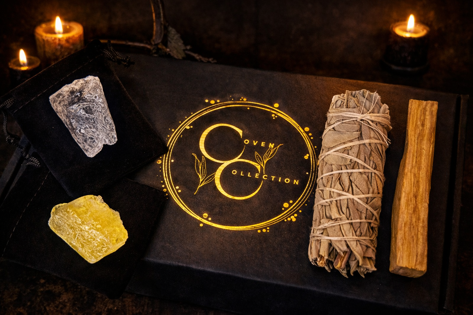 Sage, Palo Santo & Crystal Duo Set