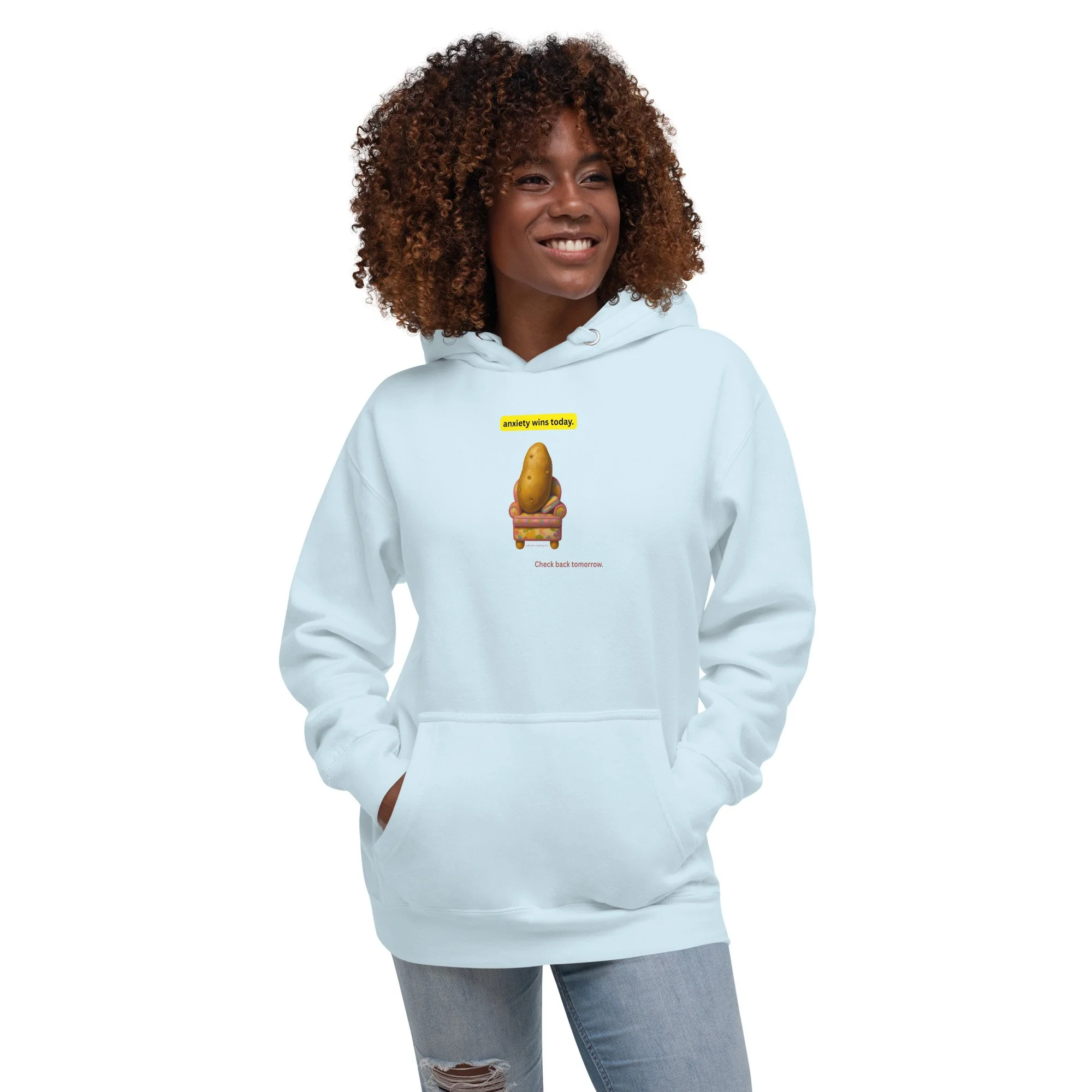 "Anxiety Wins Today. Check Back Tomorrow." Unisex Hoodie | Funny Mental Health Shirt | Anxiety Gift