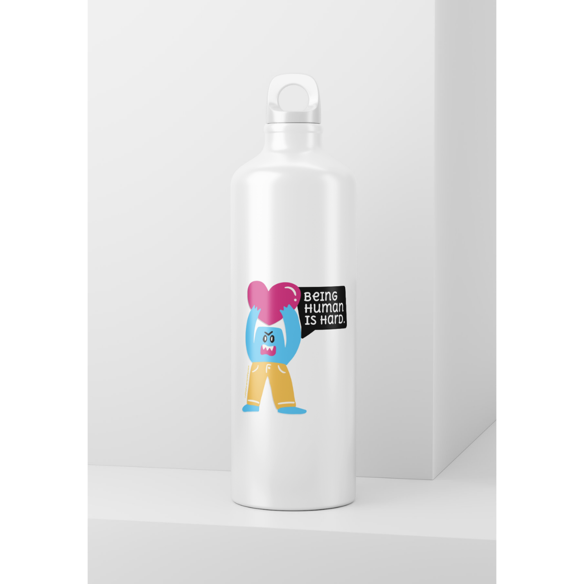 Being human is hard bottle mockup.png