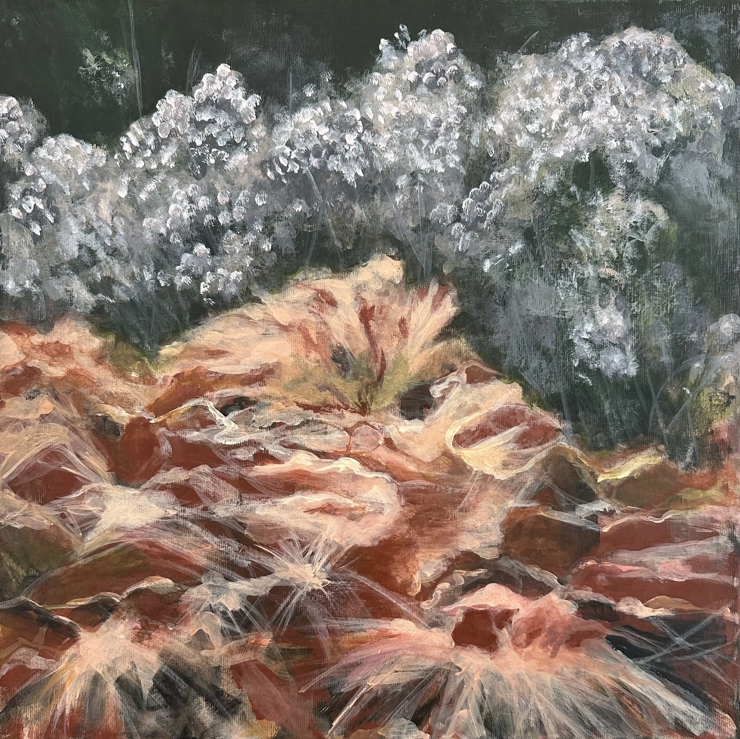  Aterramento
 Acrílica, pigmento puro e pastel seco sobre tela
 40 x 40cm 
 2025