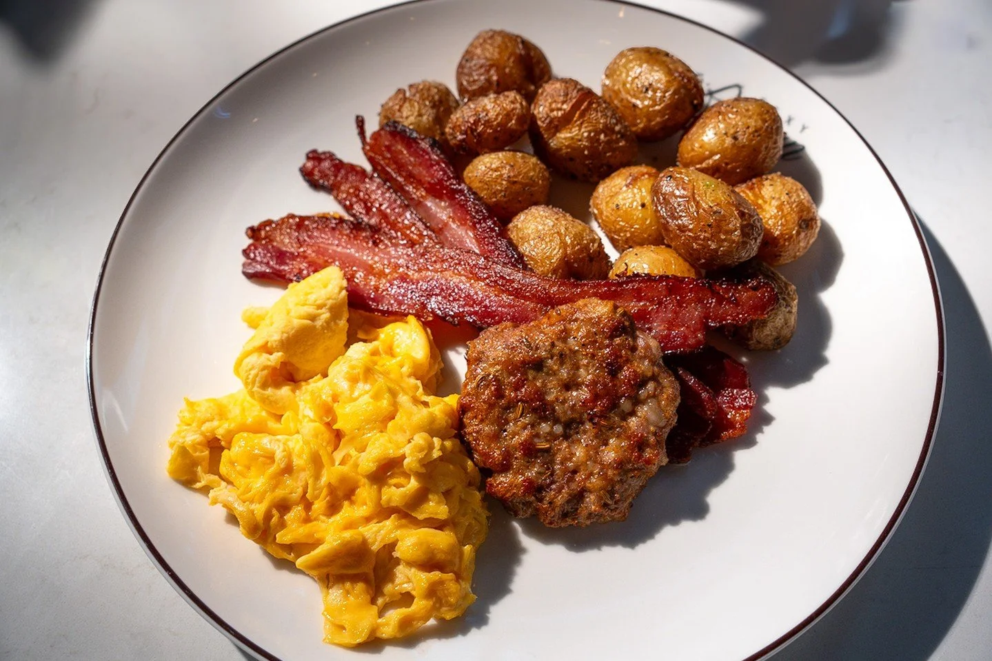 The light hits different in the morning. Bacon, espresso, and a little luxury.