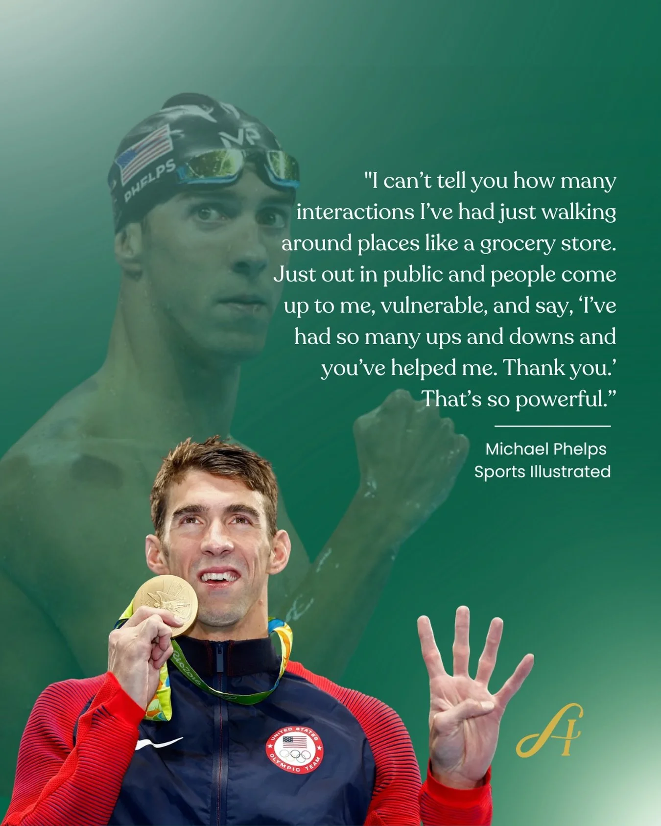 Michael Phelps speaks to the power of vulnerability&mdash;proof that honest conversations about mental health can change lives.

Michael Phelps for Sports Illustrated