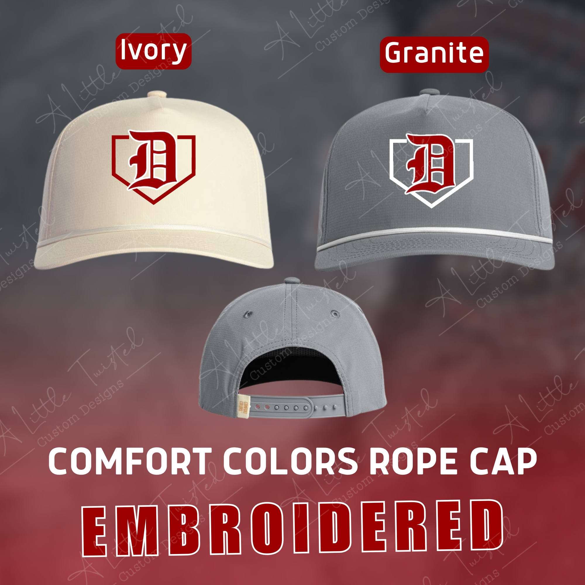 Dover Youth Softball Comfort Colors Rope Cap