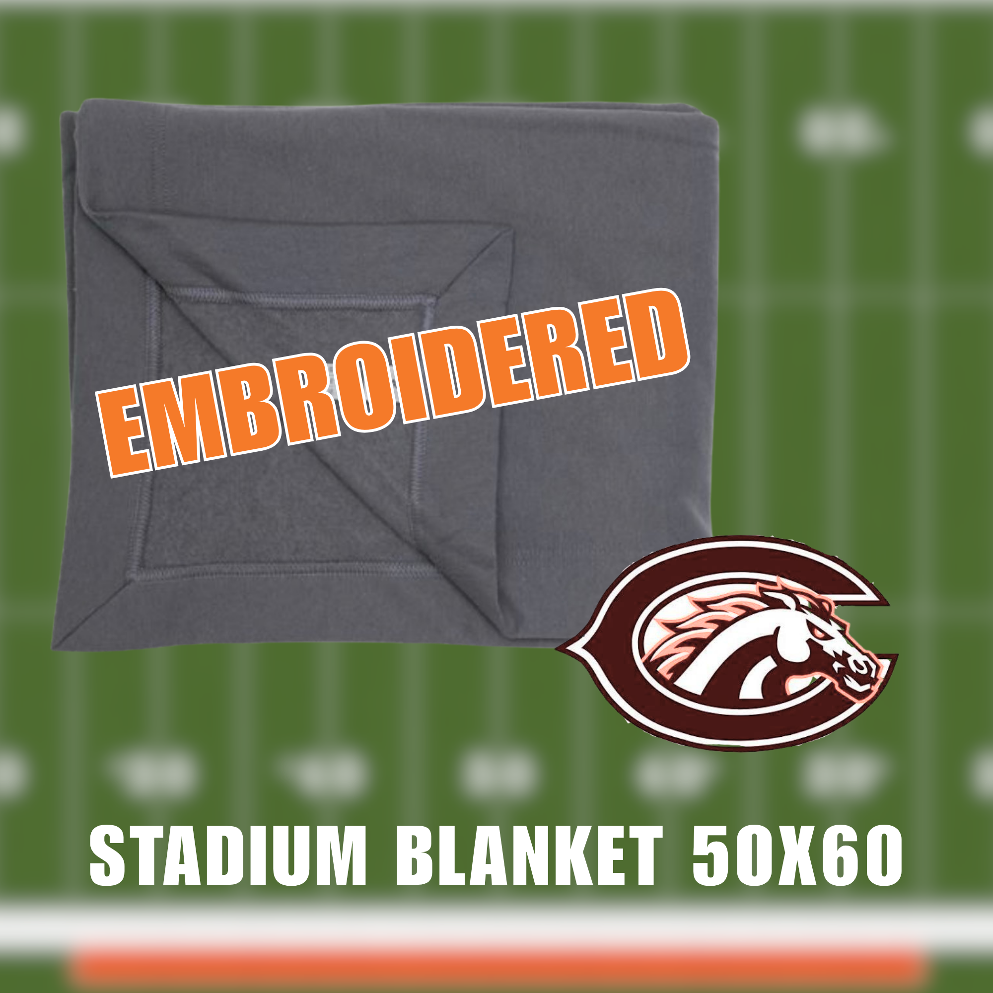 Claymont Embroidered Fleece Stadium Blanket
