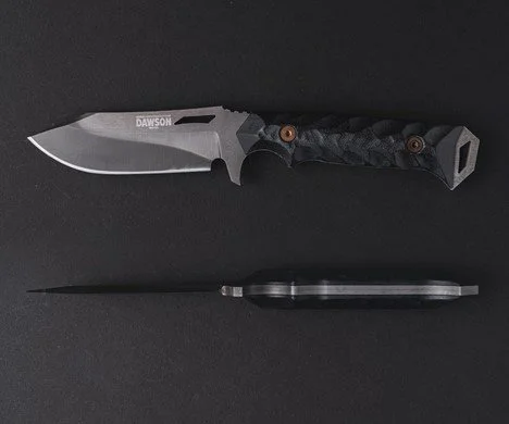 DAWSON SHEPHERD HAMON BLADE BLACK G10 HANDLE FIXED BLADE KNIFE