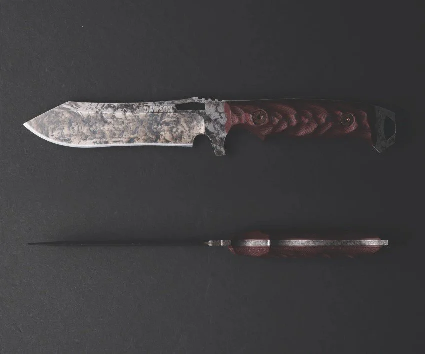 DAWSON WILDERNESS RAINSTORM FIXED BLADE KNIFE COVENANT G10 HANDLE