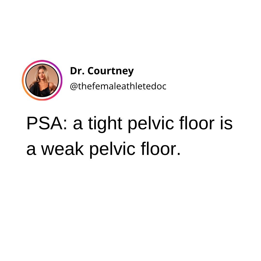 I know that sounds backwards.

Because most women think:
tight = strong
loose = weak
But your pelvic floor doesn&rsquo;t work that way, it&rsquo;s a muscle group just like any other muscle group in the body!

If a muscle is constantly &ldquo;on&rdquo
