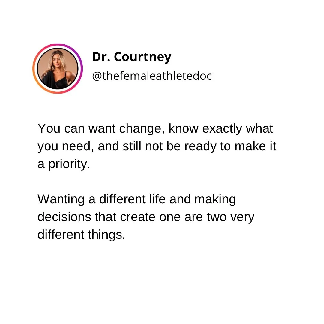 It&rsquo;s easy to sit there and want change. What&rsquo;s hard is actually taking the steps to change when everything else in life feels just as urgent.