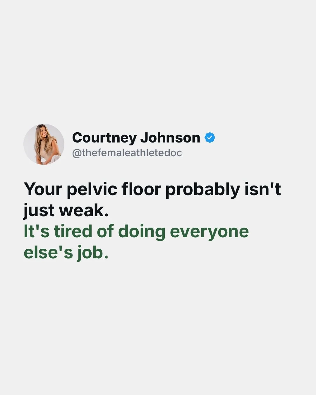 Your pelvic floor needs support from the rest of your body. And yes you can have weakness AND difficulty letting those muscles relax. More squeezing doesn&rsquo;t address both.

This is why we look at how you breathe, your entire pelvis, spine and hi