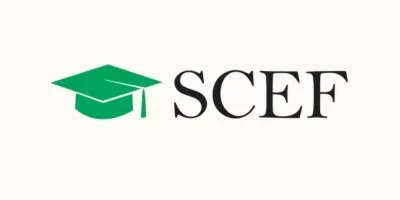 Logo with a green graduation cap and the letters 'S C F'