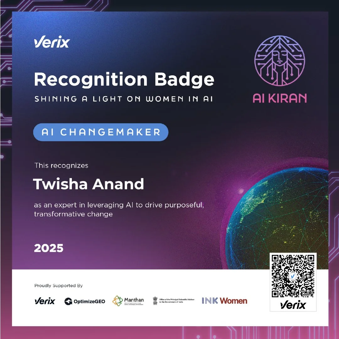 AI Kiran badge for Twisha Anand
