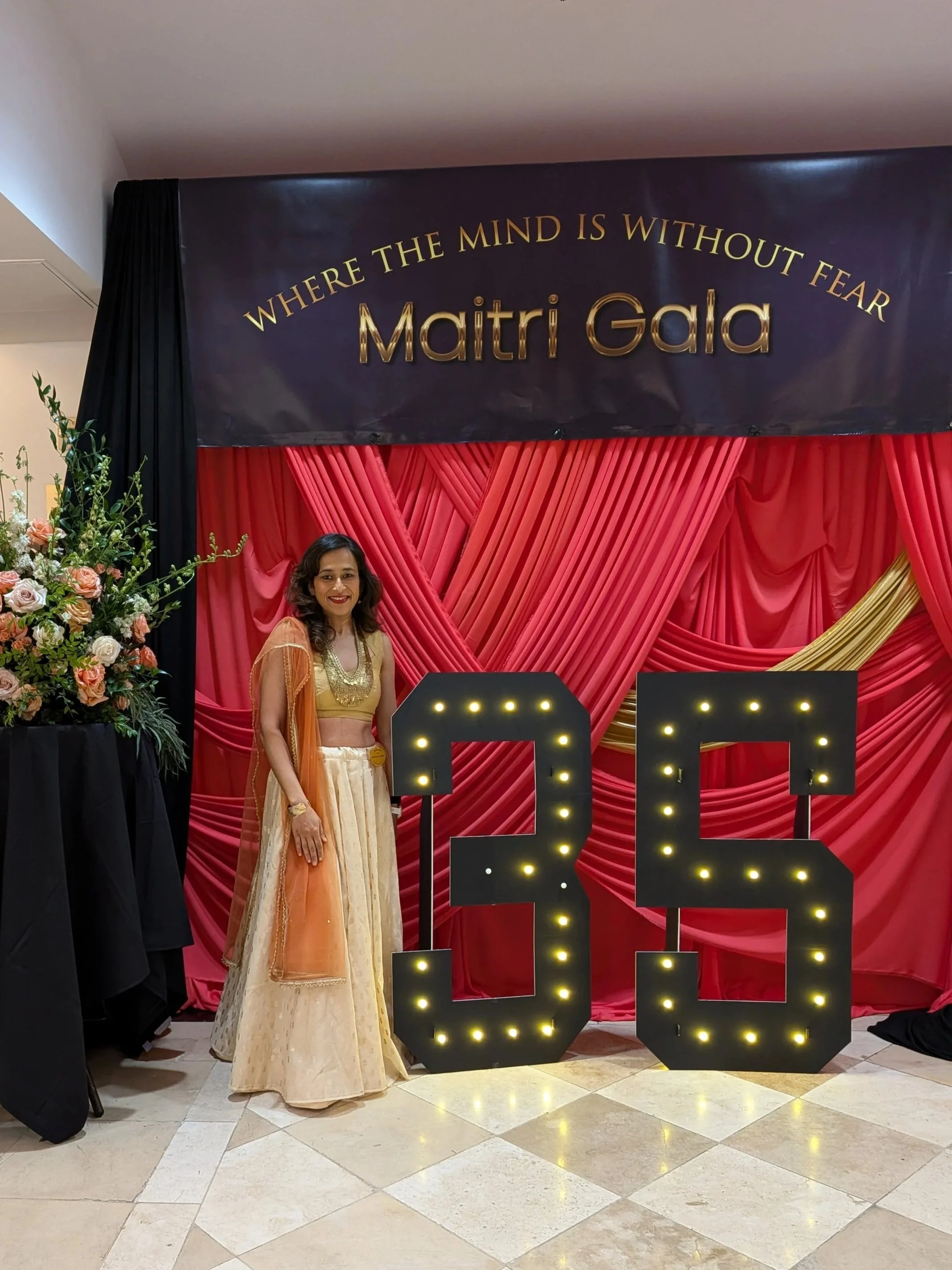 Strategic leadership and team empowerment principles presented by Twisha Anand, PhD, based on 13 years of organizational behavior advocacy at the Maitri Gala.