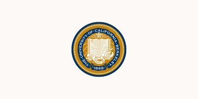 The seal of the University of California, Berkeley, featuring an open book, a star, and the motto 'Let There Be Light' with the founding year 1868.