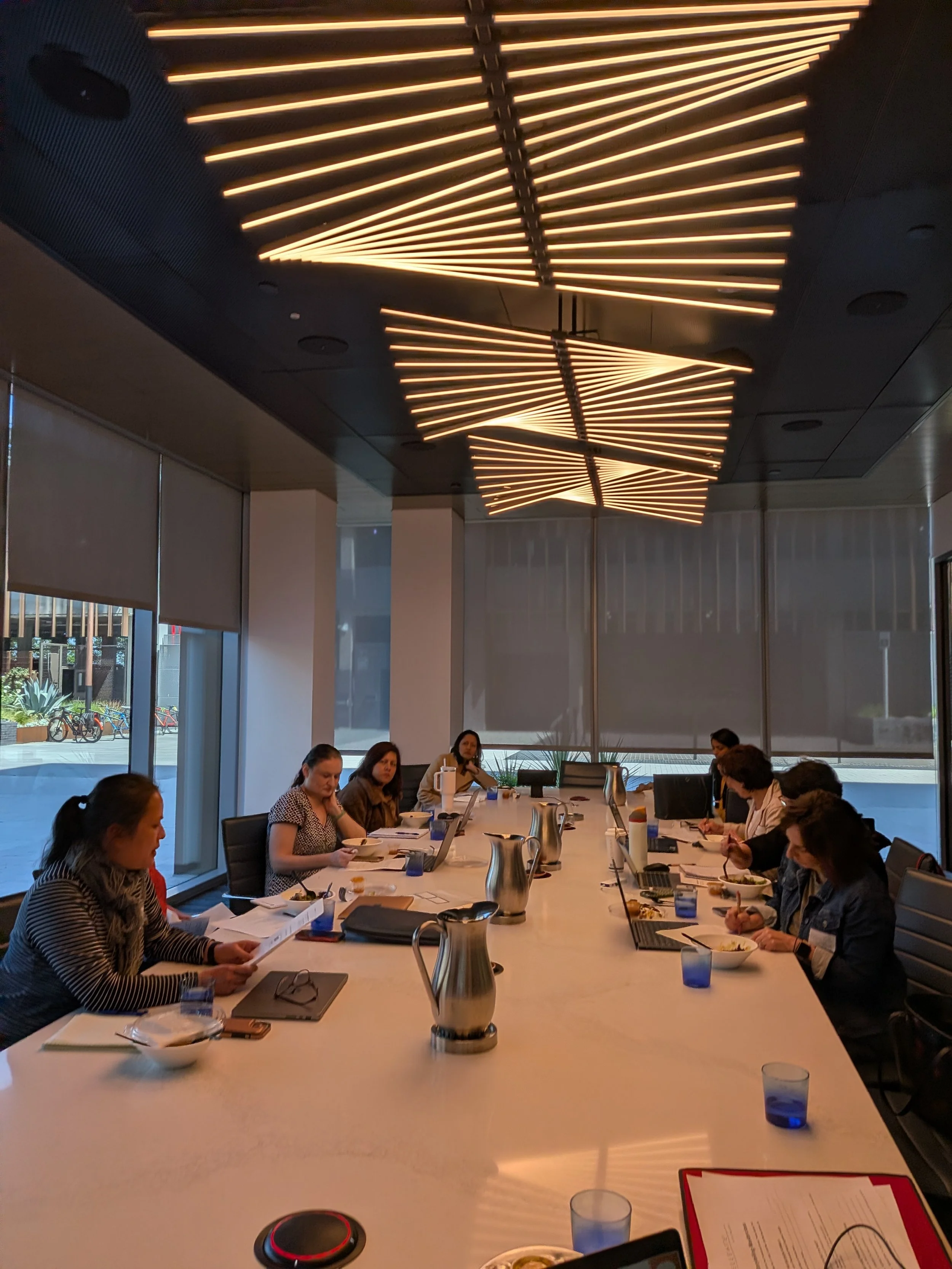 Business owners and executives engaging in peer-to-peer narrative pressure testing during an Elevate Strategy Gather in San Carlos, California.
