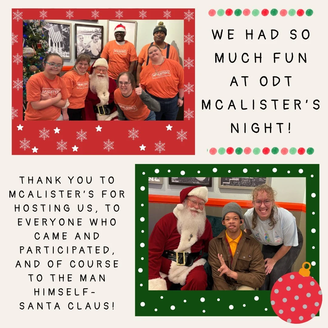 Thank you so much to McAlister's, the community, and Santa Claus for supporting us on Monday night!