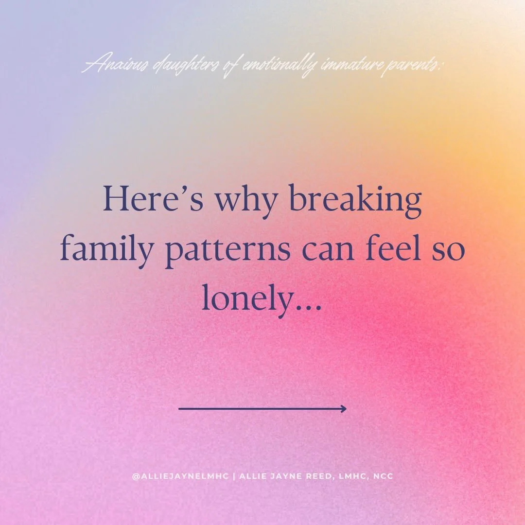 One of the hardest parts of breaking family patterns is how lonely it can feel at first.

You&rsquo;re already anxious, already navigating shame &amp; guilt. &amp; now you&rsquo;re stepping into unfamiliar territory without the reassurance or validat