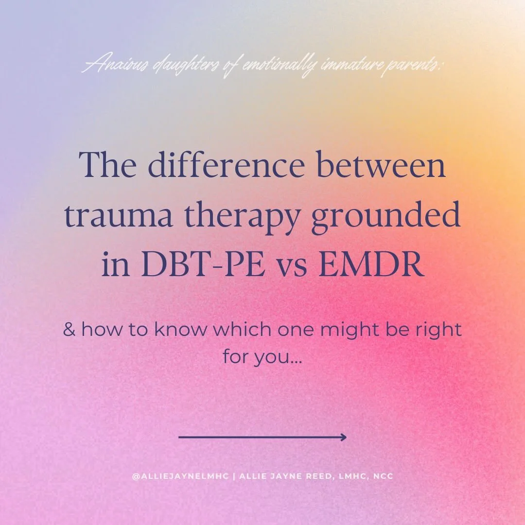 Disclaimer: determining which treatment modality is right for you is complex &amp; the truth is, if you have trauma, I&rsquo;d bet you&rsquo;d benefit from either of these options.

This is why in my practice, which route we take is collaborative. Si