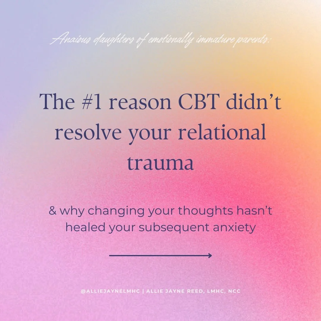 If you&rsquo;ve ever thought, &ldquo;I understand my patterns&hellip; so why am I still struggling?&rdquo; - this post is for you.

CBT can be incredibly helpful for many things &amp; this is no knock at it. In fact, DBT is like a cousin of CBT. But 