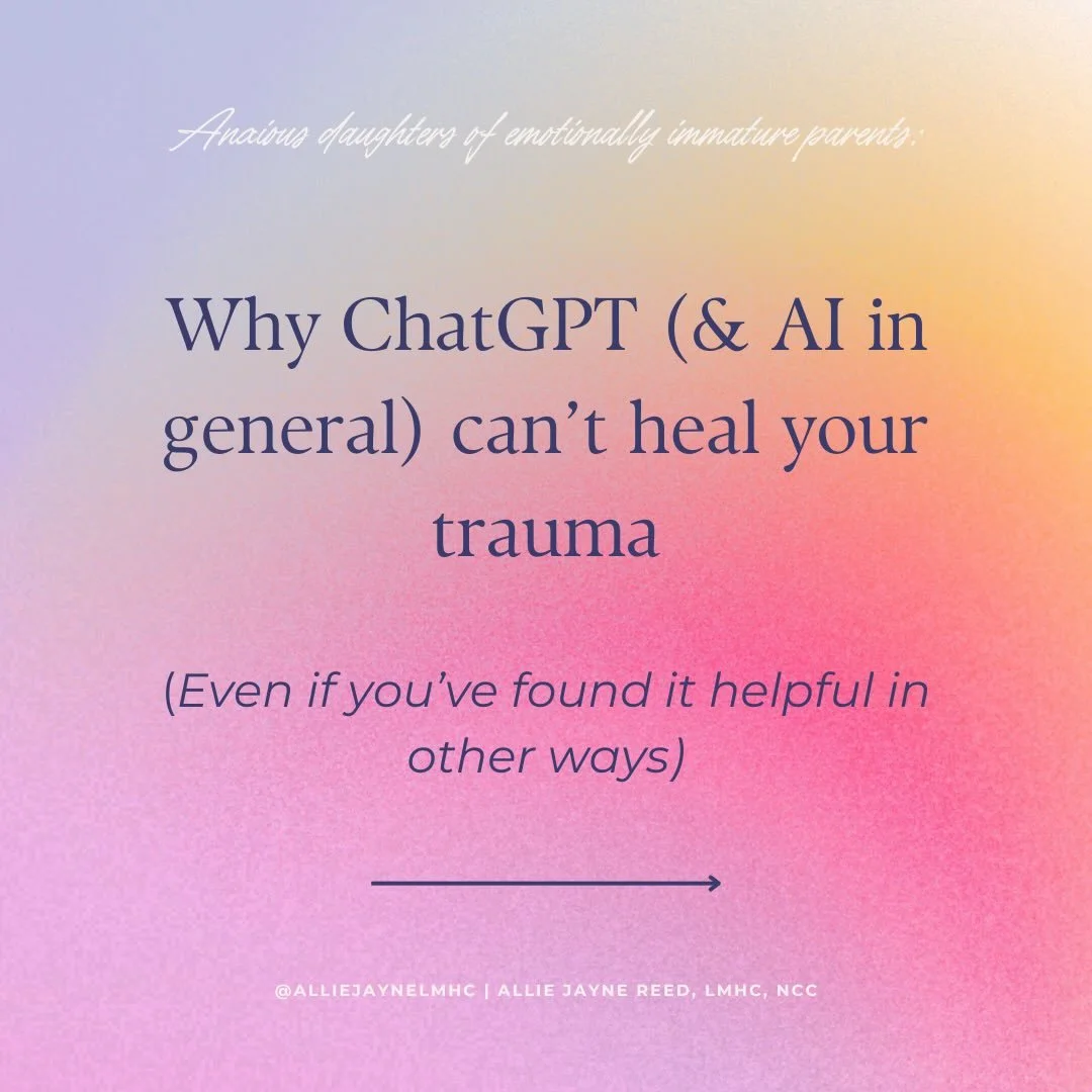 Many intelligent, self-aware women use AI to understand their emotions, make sense of childhood experiences, or find language for what they&rsquo;ve been carrying. Sometimes it seems like AI has replaced TikTok, another common resource women I work w