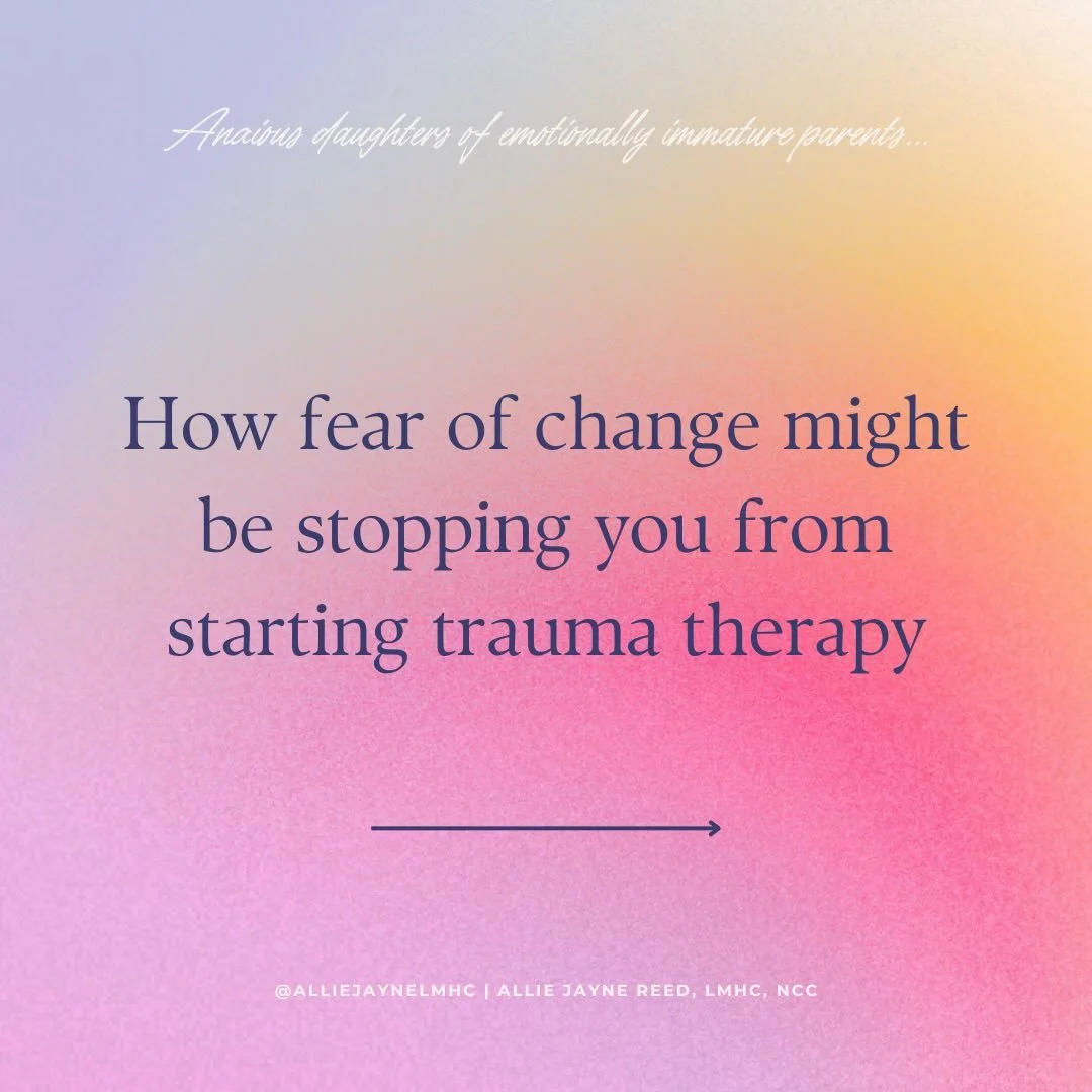 Fear of change is such a common &amp; understandable block I see keeping trauma survivors from starting trauma therapy.

Part of you wants relief, peace, freedom... another part of you is afraid of what changes healing might bring.

It doesn&rsquo;t 